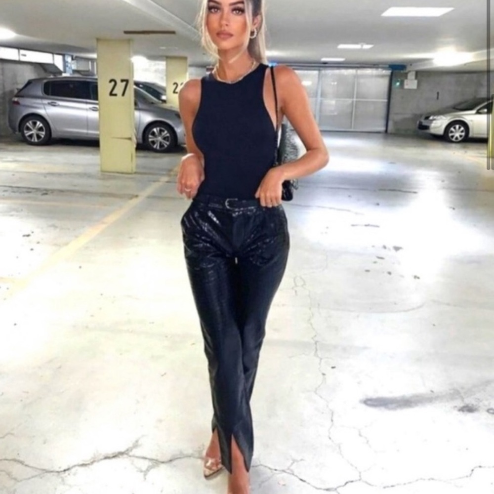 Zara faux leather pants🏷🖤